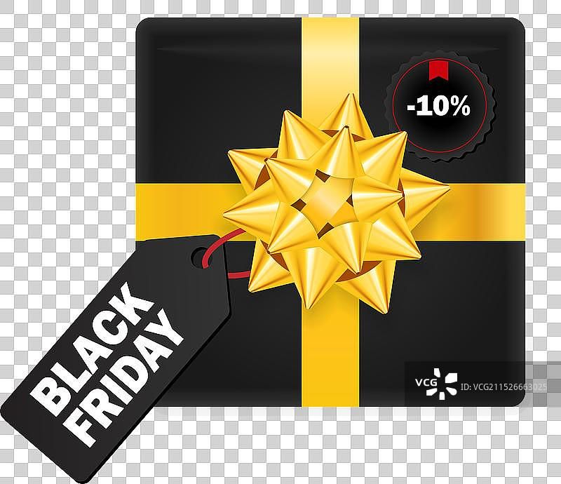 黑色星期五蝴蝶结礼品盒图片素材