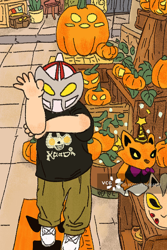 万圣节的奥特曼图片素材