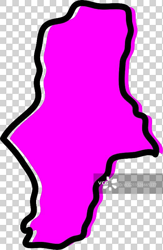 苏丹南达尔富尔州地图图片素材