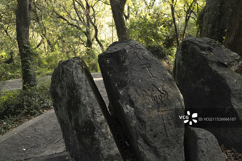 苏州何山公园张王剑石图片素材