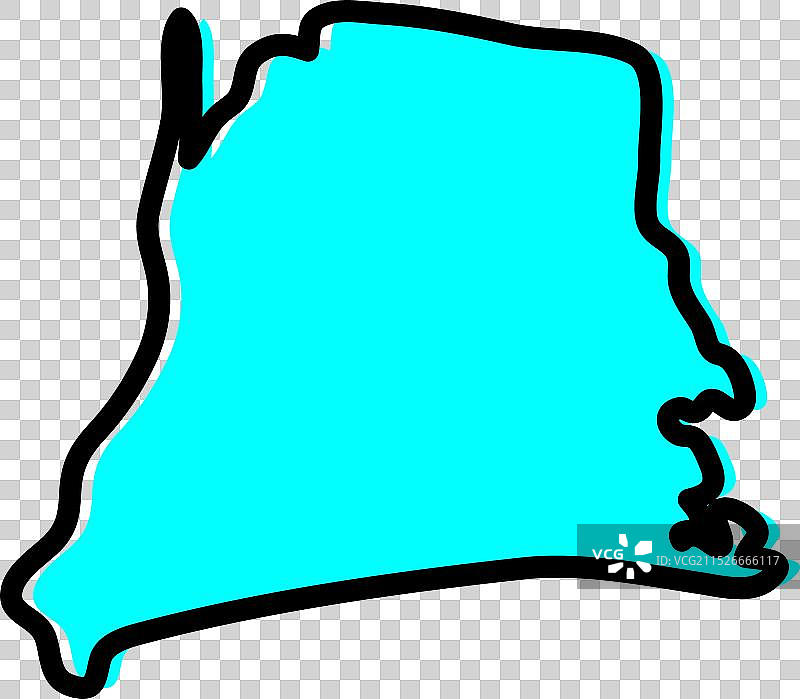 苏里南尼克里区地图图片素材