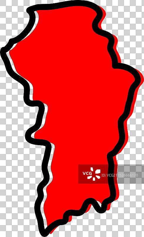 苏里南布罗科蓬多区地图图片素材