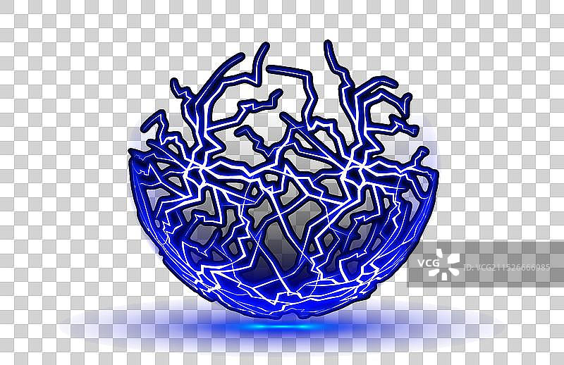 雷电电力闪电效果圆形图片素材