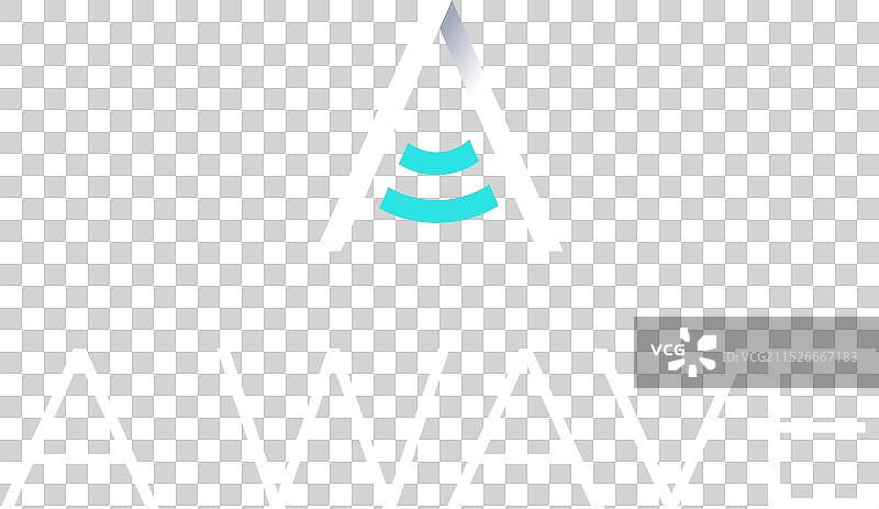 现代独特科技波浪字母A logo图片素材