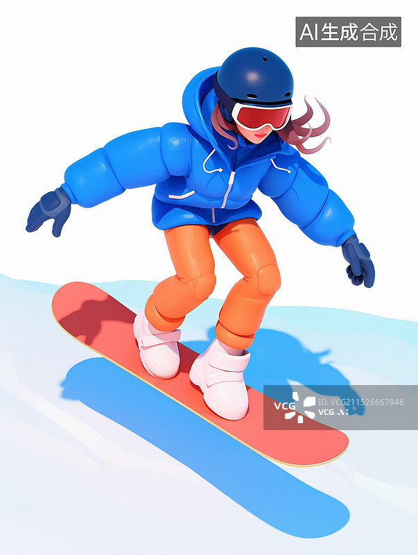 【AI数字艺术】滑雪的年轻女性图片素材