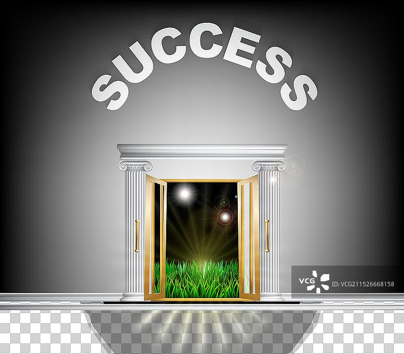 成功之门概念图片素材