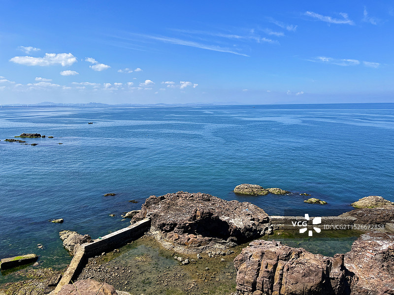 烟台鸡鸣岛海岛风光图片素材