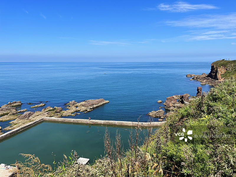 烟台鸡鸣岛海岛风光图片素材