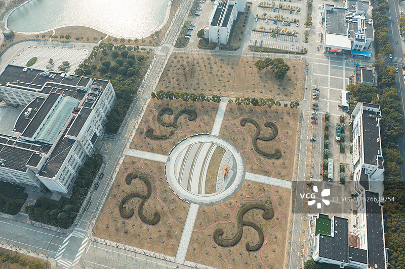 航拍上海对外经贸大学（松江校区）图片素材