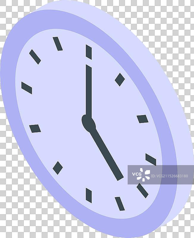 测量时间流逝的圆形挂钟图片素材