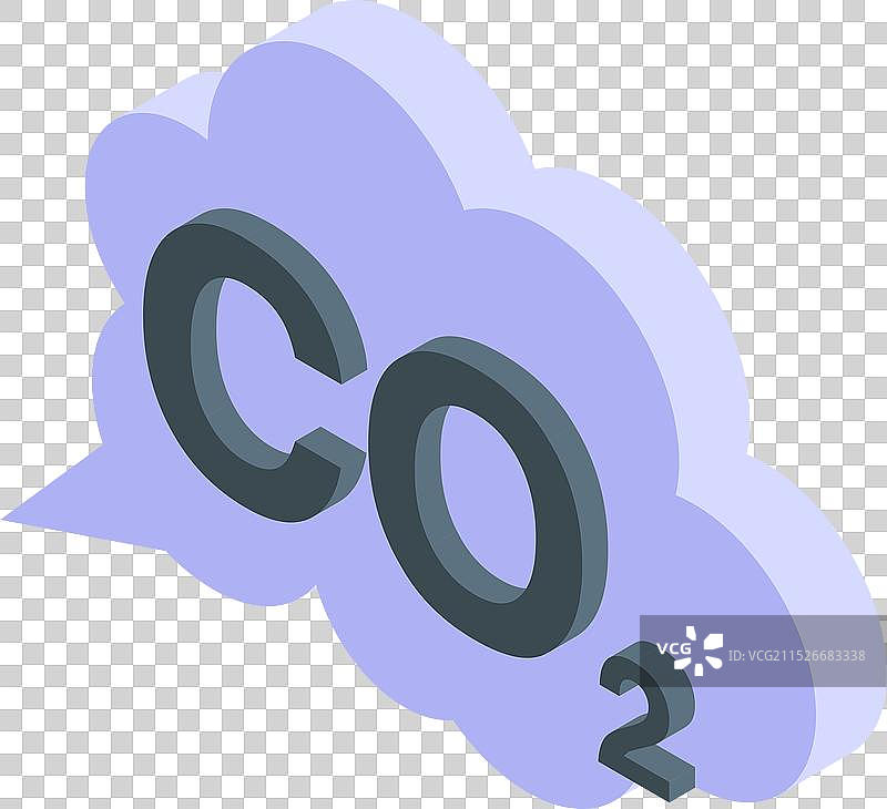 代表二氧化碳排放的思想泡泡图片素材