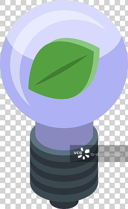 代表绿色能源的生态灯泡图片素材