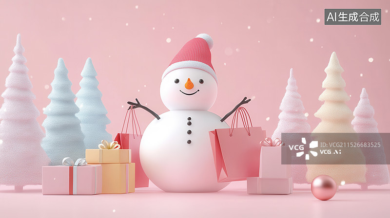 【AI数字艺术】圣诞节插画图片素材