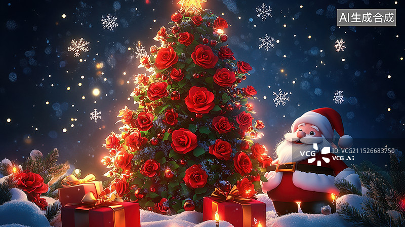 【AI数字艺术】圣诞节插画图片素材