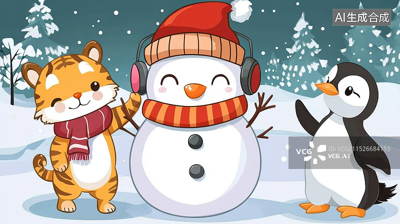 【AI数字艺术】圣诞节插画图片素材