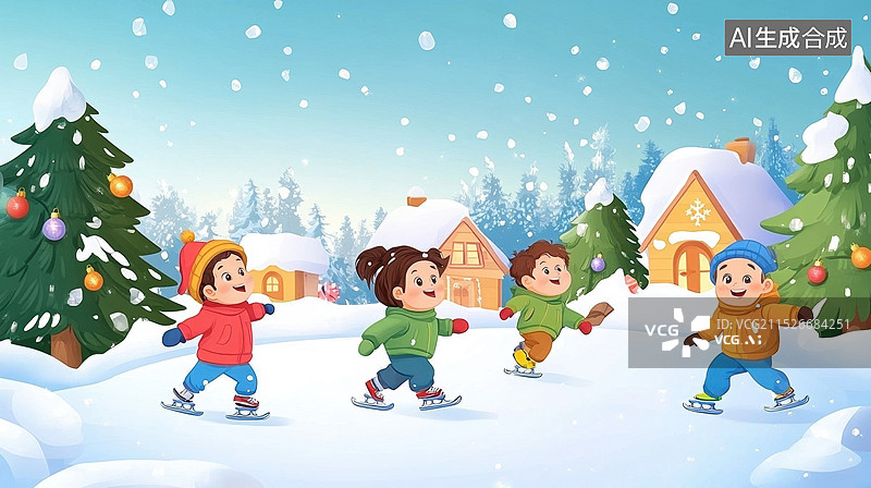 【AI数字艺术】圣诞节插画图片素材
