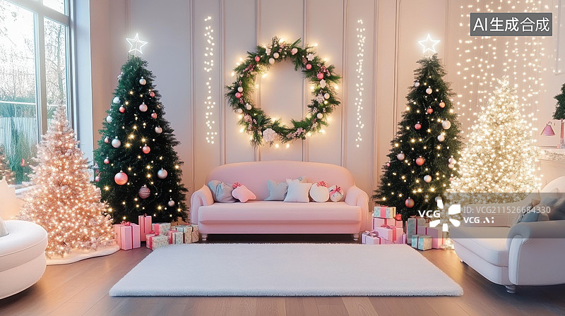 【AI数字艺术】圣诞节插画图片素材