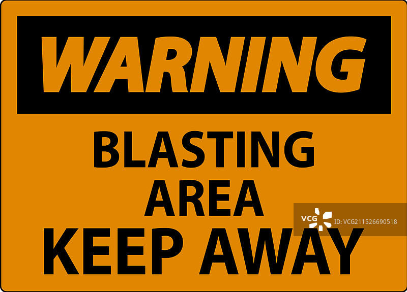 爆破区域警告标志-请勿靠近图片素材