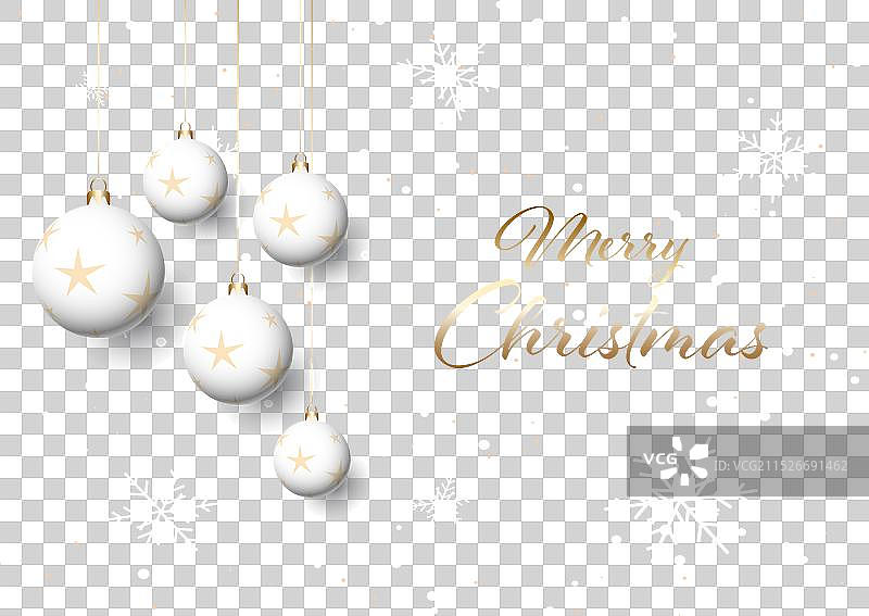 悬挂着小饰品的优雅圣诞背景图片素材