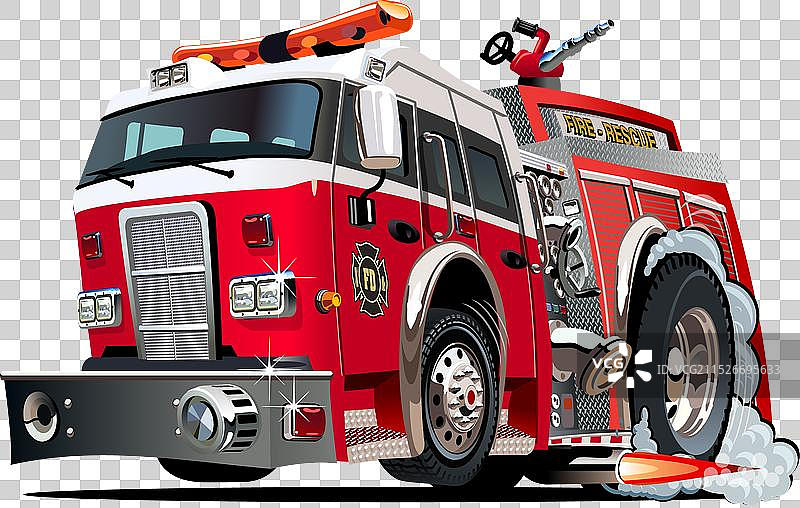卡通消防车图片素材
