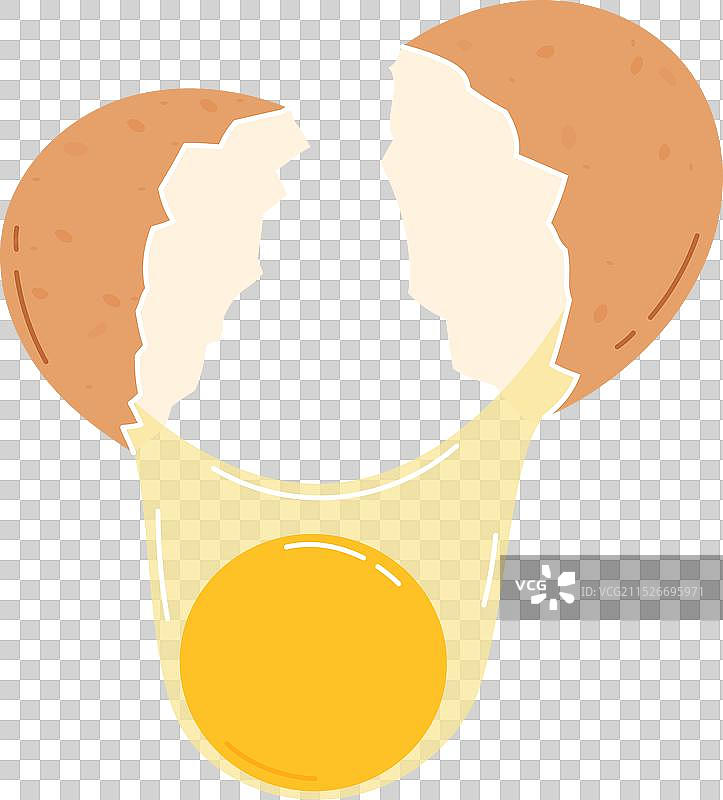 带有蛋黄的裂鸡蛋图片素材