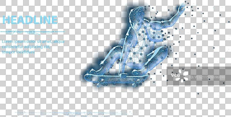 滑板少年正在表演技巧图片素材