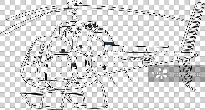 浅色客车的黑白图图片素材