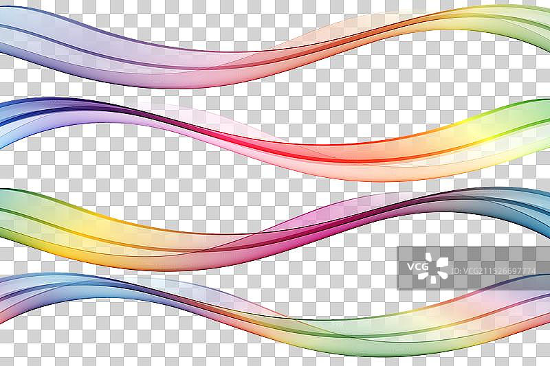 抽象彩色波浪背景合集图片素材