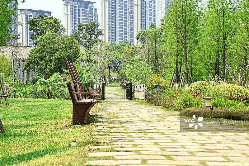 公园一角图片素材