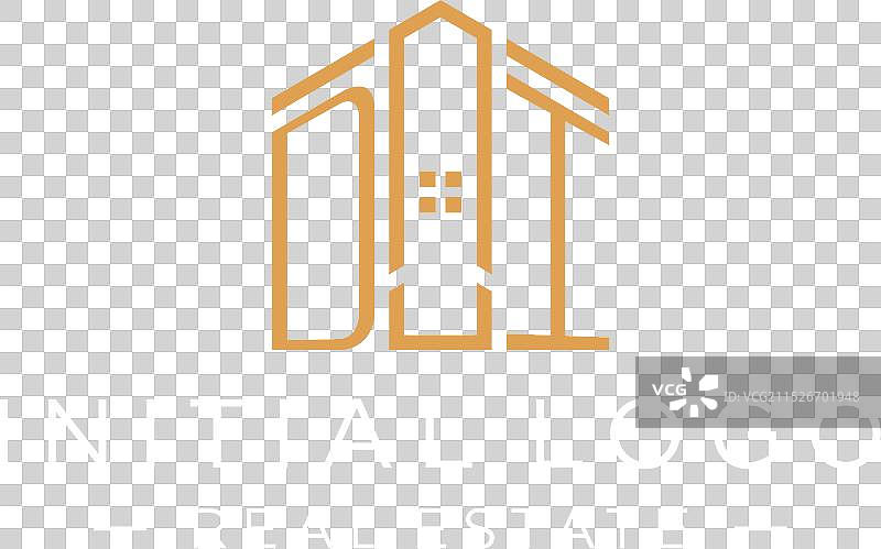 字母DI抽象房屋logo图片素材