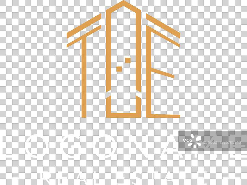 TE首字母抽象房屋Logo图片素材