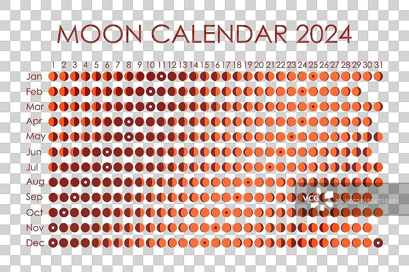 2024月亮占星日历设计图片素材