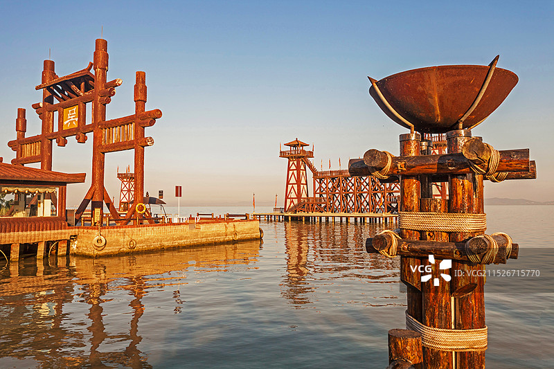 江苏无锡，三国影视城。图片素材