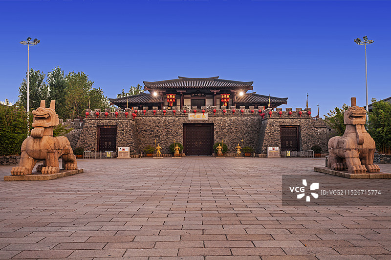 江苏无锡，三国影视城。图片素材