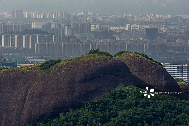广州南沙黄山鲁山顶看大虎山图片素材