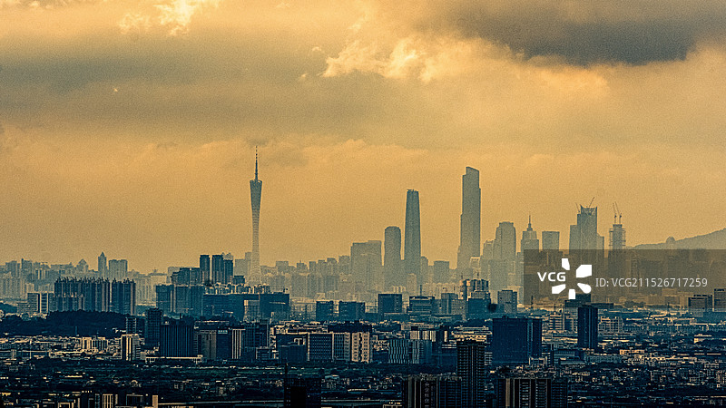 广州南沙黄山鲁山顶看广州图片素材