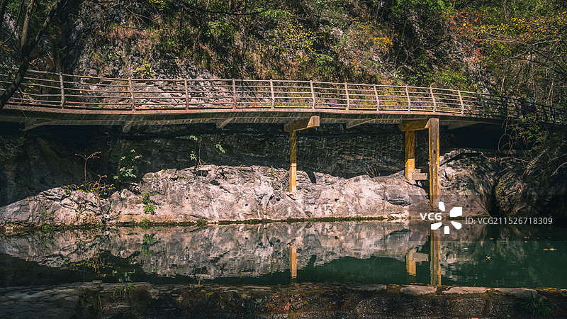 金丝峡景区秋景图片素材