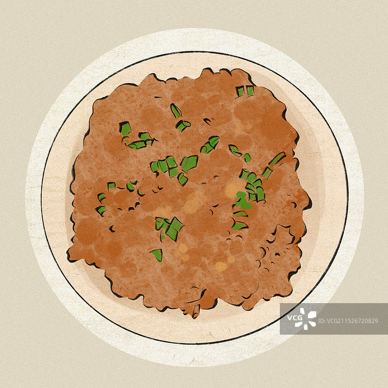 粉蒸肉，米粉蒸肉-江西省特色美食土特产小吃插画图片素材