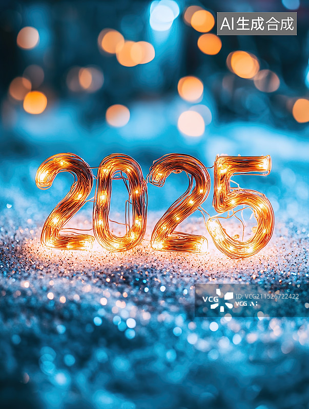 【AI数字艺术】新年新气象 2025新年计时图片素材