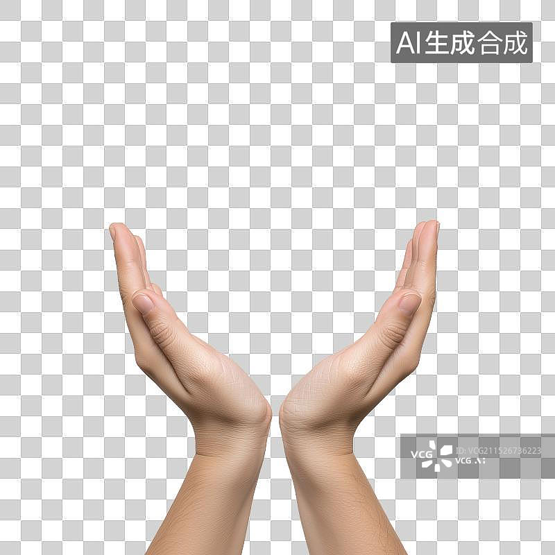 【AI数字艺术】免抠双手承托保护图片素材