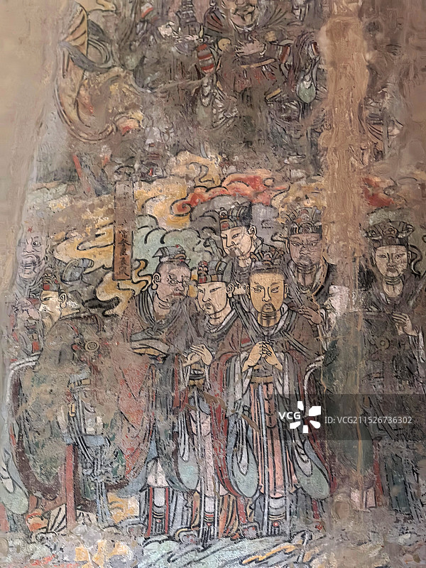 广胜寺水神庙元代壁画图片素材