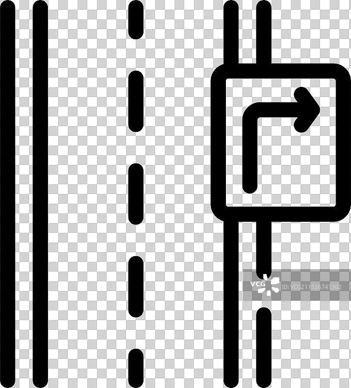 高速公路仅右转车道标志图片素材