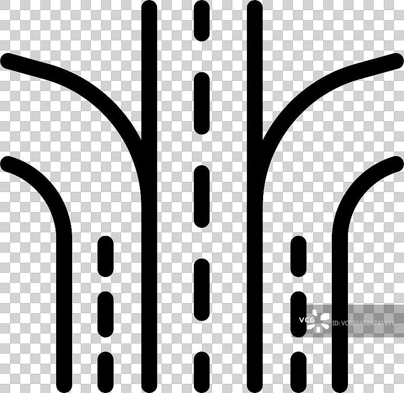 高速公路车道汇入单车道图片素材