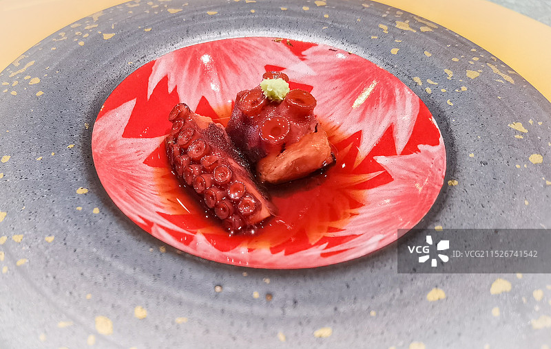 章鱼与鲜山葵图片素材