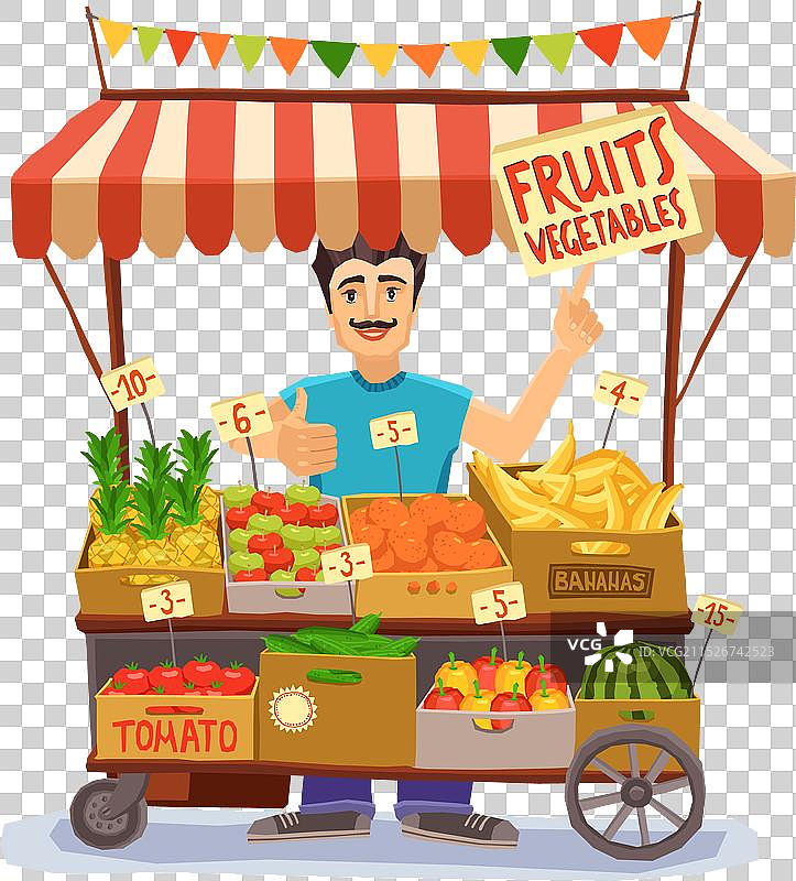 街头小贩图片素材