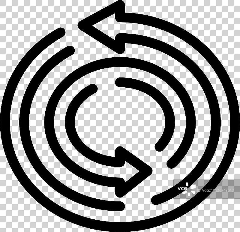 箭头展示的循环经济回收图片素材