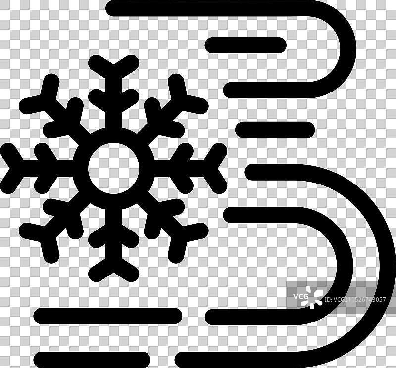 强风中飘落的雪花图片素材