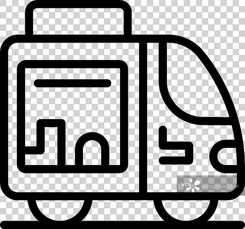 城市轨道上的有轨电车图标图片素材