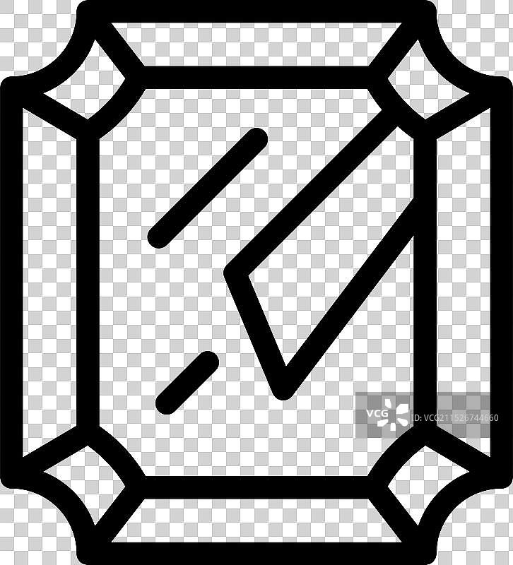 带破损角的方形镜子反射光线图片素材