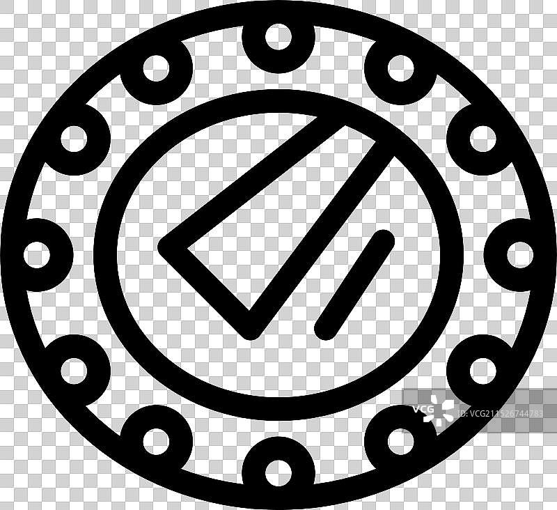 带通风孔的圆形金属沙井盖图片素材